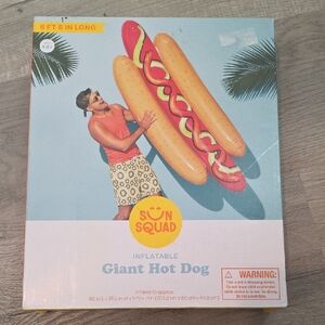 Sun Squad Inflatable Giant Hot Dog huge 6 feet 8 inches long